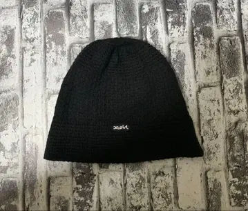 X-girl 로고 와펜 아크릴 니트 크러셔 모자