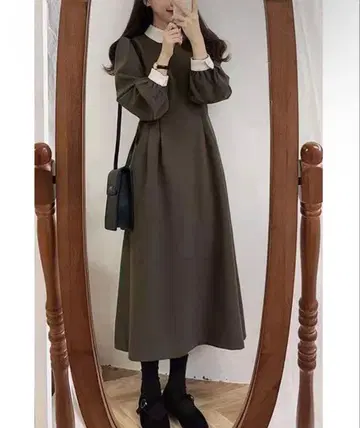 레트로 걸리시 원피스