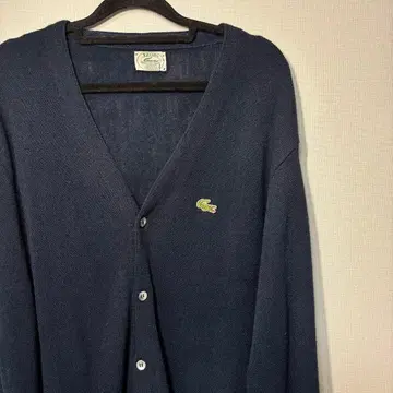 VINTAGE LACOSTE IZOD 70s 가디건 네이비 L