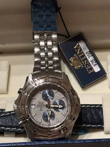 [ 새상품 미사용 ] FESTINA 크로노그래프 실버 스위스