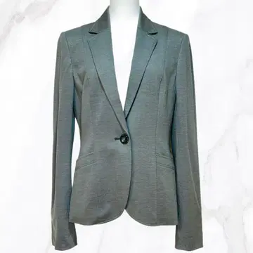 새상품급 엘르 싱글 테일러드 자켓 스트레치 무지 (40) 레이온 혼방