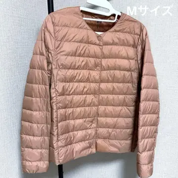 [ 다운 ] UNIQLO 살몬 핑크 울트라 라이트 다운 수납 봉투 포함