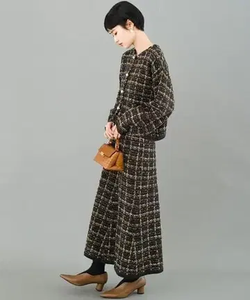 타임세일! 트위드 니트 셋업 블랙 계열