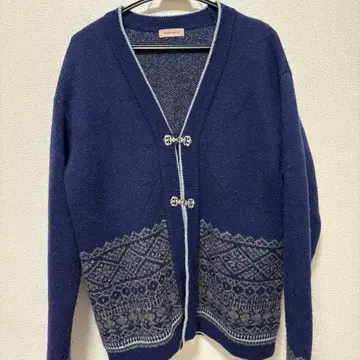 BEAMS LIGHTS 노르딕 무늬 가디건