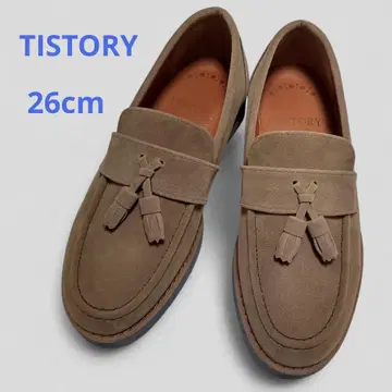 [ TISTORY ] 태슬 디자인 스웨이드 느낌 로퍼 카멜 한국제