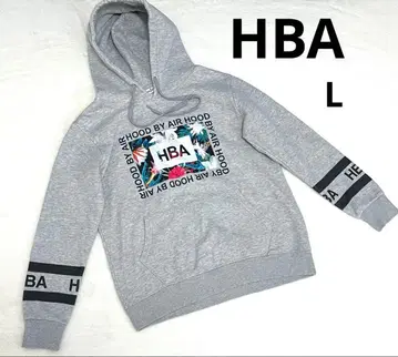 [후드 바이 에어] HBA 후드티 L 후드 부착 그레이 새상품급