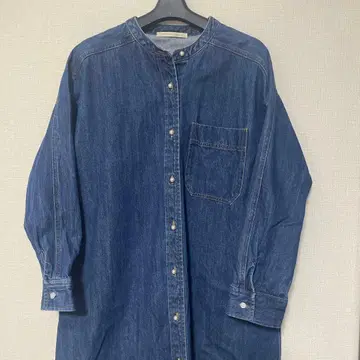 루카 데님 롱 셔츠 원피스