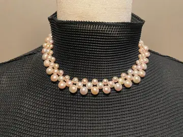 [ 새상품 ] 담수 핑크 펄 목걸이