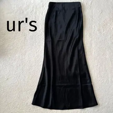 [ 미사용 새상품 ] urs 새틴 머메이드 맥시 스커트 M 블랙