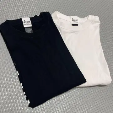 새상품 [ issei ] 잇세이 블랙 베이스 롱티 블랙 화이트 세트