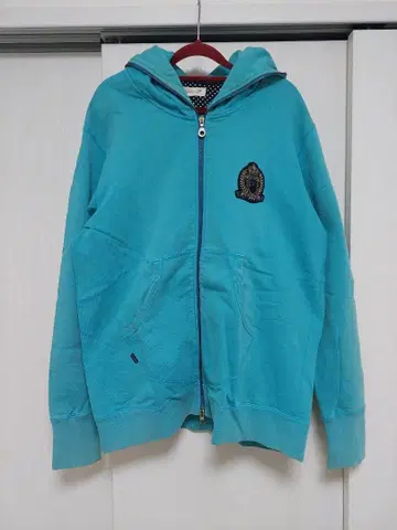 TOMMY 터콰이즈 풀 집업 후드 후드티