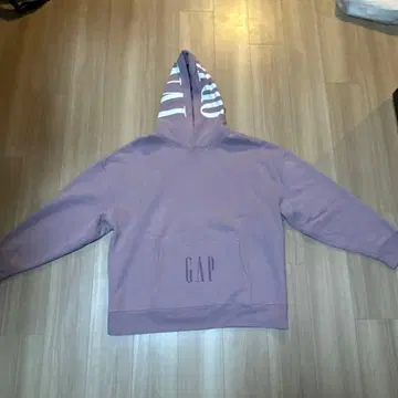 GAP 연보라색 후드 부착 후드티