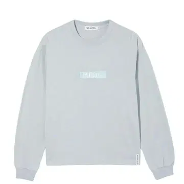 [ 새상품 ] 밀크페도 로고 자수 T셔츠 롱T 긴팔 라이트 블루 L