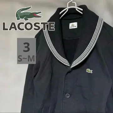 LACOSTE 라코스테 자수 로고 블랙 맨투맨 가디건 블루종