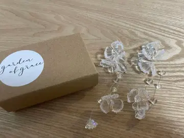 클리어 플라워 브라이덜 귀찌