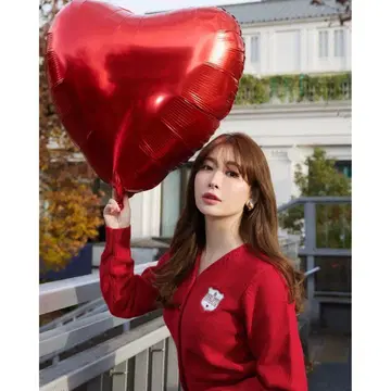 Her lip to Be Mine Emblem Knit Cardigan