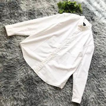 H&M [M] 레귤러 핏 화이트 긴팔 코튼 셔츠 버튼 다운