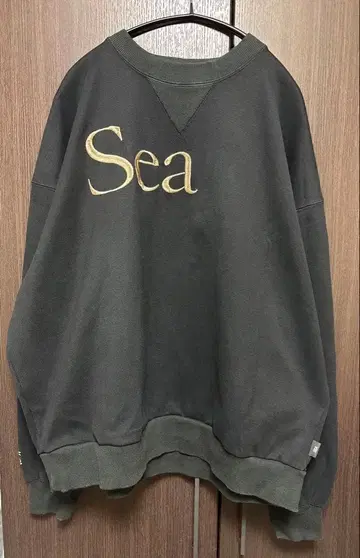 WIND AND SEA 자수 로고 맨투맨 블랙 XL