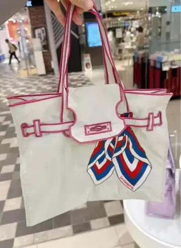 리본 자수 에코백 S 사이즈