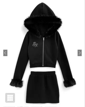 퍼 후드티 미니 스커트 맨투맨 셋업 [pm413]