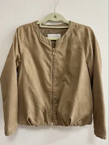 노카라 자켓 라이트 브라운 베이지