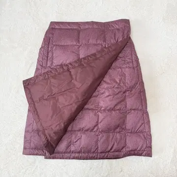다운 스커트 랩 스커트 미들 기장 방한 세탁 가능 미사용급 퍼플 계열