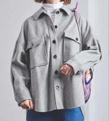 새상품급 SACRA 사쿠라 CPO 셔츠 자켓 울 100% 그레이