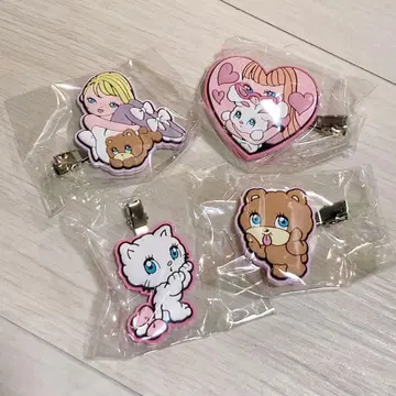 [ foxy illustrations ] 캡슐 헤어 클립 4개 세트