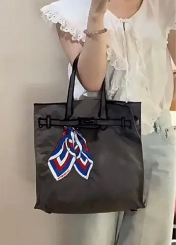 리본 자수 에코백 S 사이즈