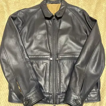 던힐 가죽 자켓 네이비 램 가죽