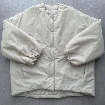 and me 사이드 지퍼 노카라 충전솜 다운 자켓 M