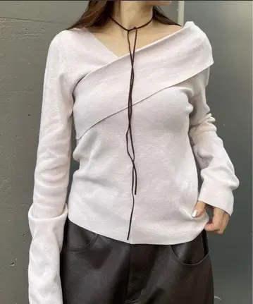 완판템 [ mline ] 오프숄더 니트 PINK