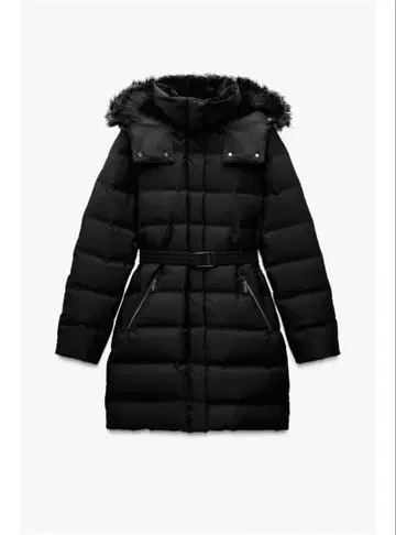 자라 WATER AND WIND PROTECTION 벨트 후드 다운