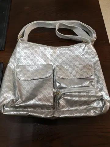 GERARDINI 게라르디니 실버 숄더백 외부 포켓 3개