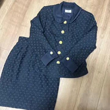 M'S GRACY 네이비 도트 무늬 셋업