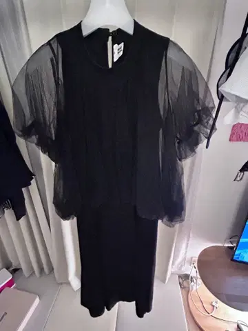 noir kei ninomiya 블랙 롱 드레스 2022 가을/겨울