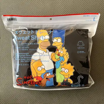 훼미리마트 맨투맨 블랙 심슨 L