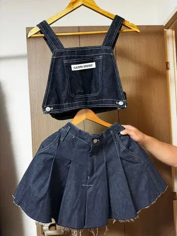 다크 데님 셋업