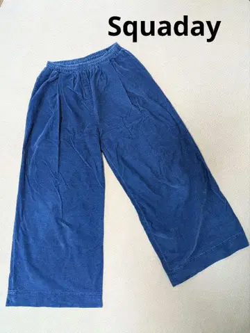 Squaday 스카디 블루 와이드 팬츠