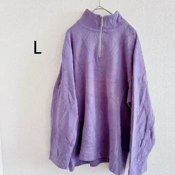 LADY HATHAWAY [ L ] 지퍼 하이넥 퍼플 상의