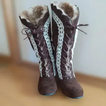 axes femme 롱 부츠 퍼 스웨이드 모리걸 사이즈 L