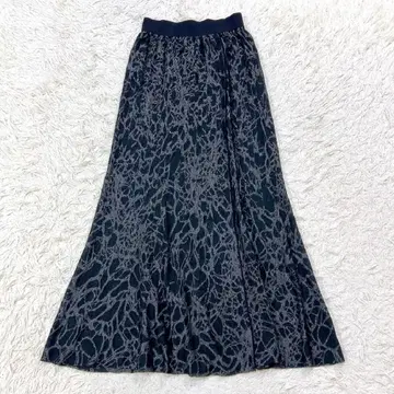 [ 전시품 ] 사라파치니 롱 플레어 스커트 앞 슬릿 1 S 상당 블랙