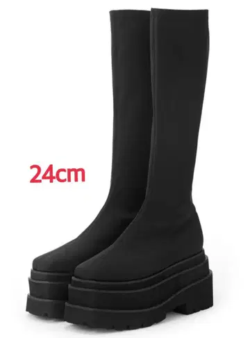 GRL 스트레치 플랫 통굽 롱 부츠 24cm gd1586