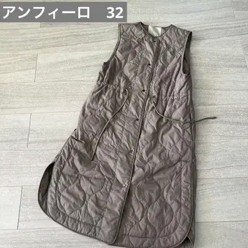 앙피로 32 그레이지 퀼팅 슬리브리스 베스트