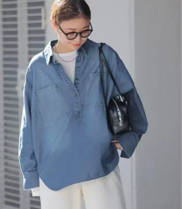 JOURNAL STANDARD relume 데님 풀오버 셔츠