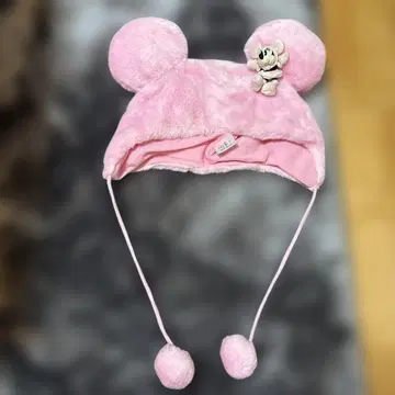 팬캡 모자 미니 핑크