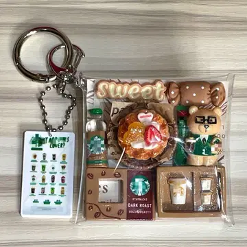 가챠 파우치 브라운 곰돌이 카페