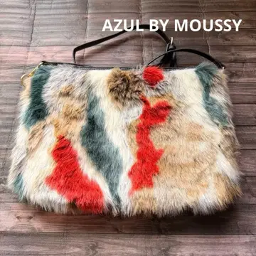 [ 새상품급 ] AZUL BY MOUSSY 멀티 컬러 퍼 백