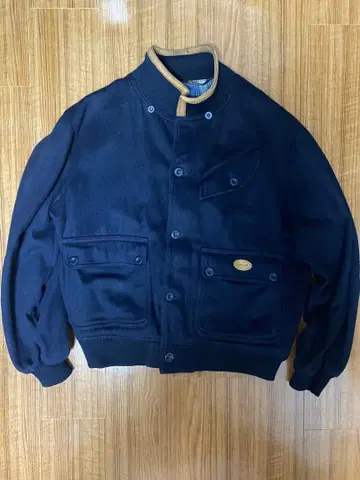 네이비 울 혼방 자켓