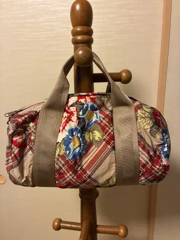 INGEBORG 잉게보그 꽃무늬 체크 토트백